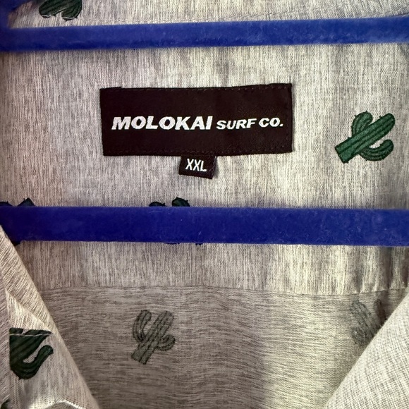 Molokai Surf Co. Gray Cactus Button Down - Size XXL - Picture 5 of 6